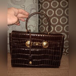 Versace rare leather diana runway bag